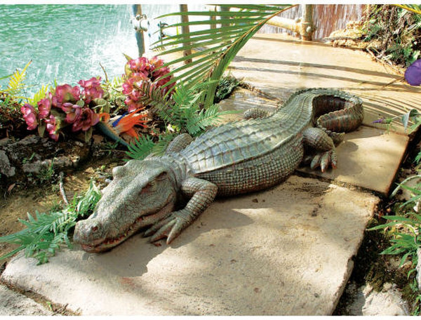 Swamp Beast Crocodile Garden Sculpture Sculptural Realistic Animal